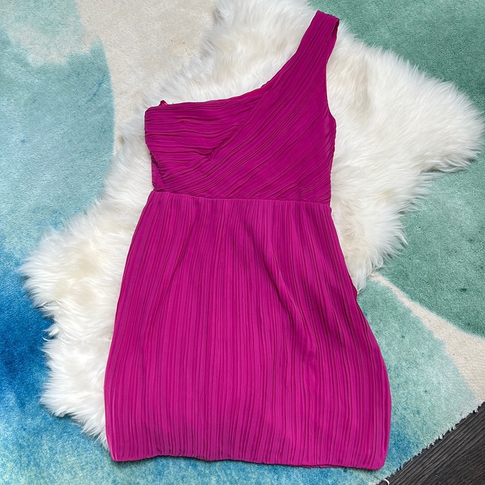 Theory Silk One Shoulder Cocktail Dress Size 2